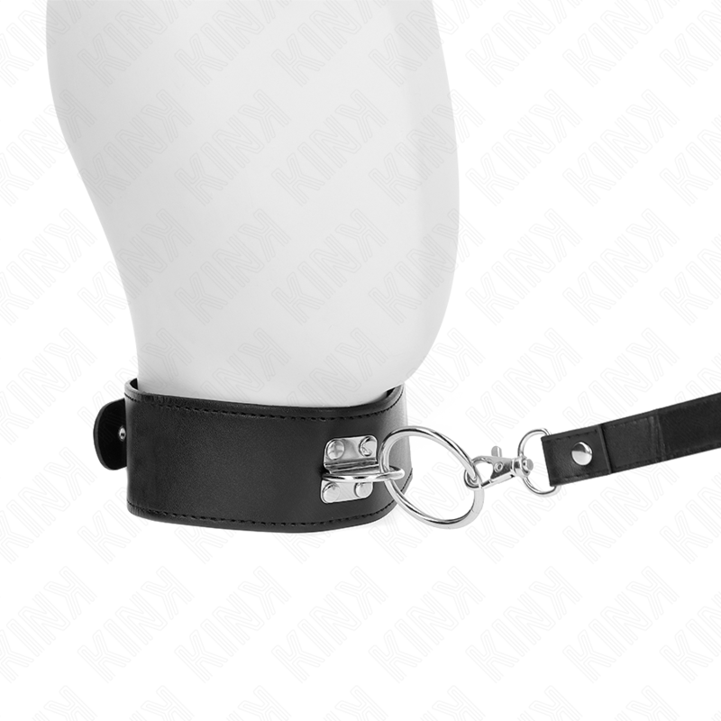 KINK - STUDDED LEASH 116 CM COLLAR WITH LEATHERETTE STRAP 50 X 5 CM 2 KINK - STUDDED LEASH 116 CM COLLAR WITH LEATHERETTE STRAP 50 X 5 CM - obrazek 2