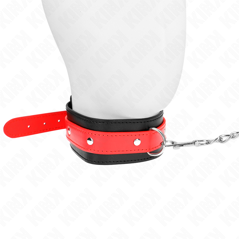 KINK - NECKLACE WITH RED STRAP 65 CM AJUSTABLE 36-43 CM X 5 CM 3 KINK - NECKLACE WITH RED STRAP 65 CM AJUSTABLE 36-43 CM X 5 CM - obrazek 3