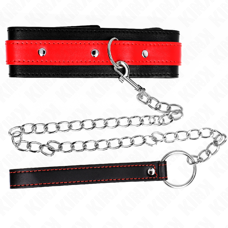 KINK - NECKLACE WITH RED STRAP 65 CM AJUSTABLE 36-43 CM X 5 CM 5 KINK - NECKLACE WITH RED STRAP 65 CM AJUSTABLE 36-43 CM X 5 CM - obrazek 5