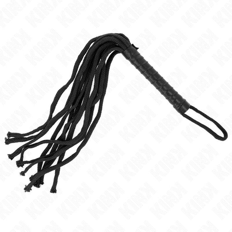 KINK - BLACK ROPE WHIP 56 CM 3 KINK - BLACK ROPE WHIP 56 CM - obrazek 3