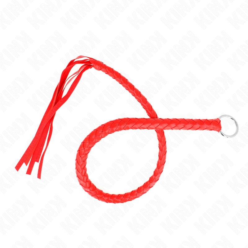 KINK - SNAKE WHIP WITH RED HAND RING 65 CM 2 KINK - SNAKE WHIP WITH RED HAND RING 65 CM - obrazek 2