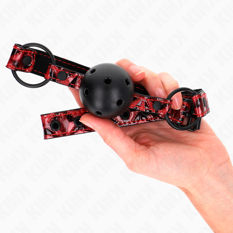 KINK - DIAMOND PATTERN BALL 4.5 CM GAG MODEL 2 64.5 CM ADJUSTABLE 42-60 CM 3 KINK - DIAMOND PATTERN BALL 4.5 CM GAG MODEL 2 64.5 CM ADJUSTABLE 42-60 CM - obrazek 3