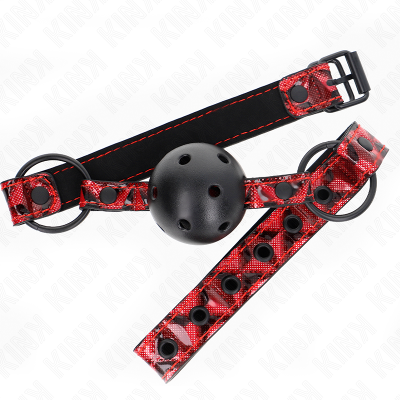 KINK - DIAMOND PATTERN BALL 4.5 CM GAG MODEL 2 64.5 CM ADJUSTABLE 42-60 CM 2 KINK - DIAMOND PATTERN BALL 4.5 CM GAG MODEL 2 64.5 CM ADJUSTABLE 42-60 CM - obrazek 2