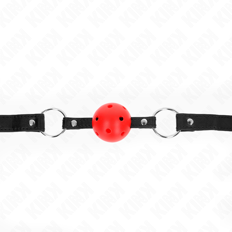 KINK - HOLLOW HARD RED BALL 4.5 CM GAG MODEL 1 63.5 X 2 CM 4 KINK - HOLLOW HARD RED BALL 4.5 CM GAG MODEL 1 63.5 X 2 CM - obrazek 4