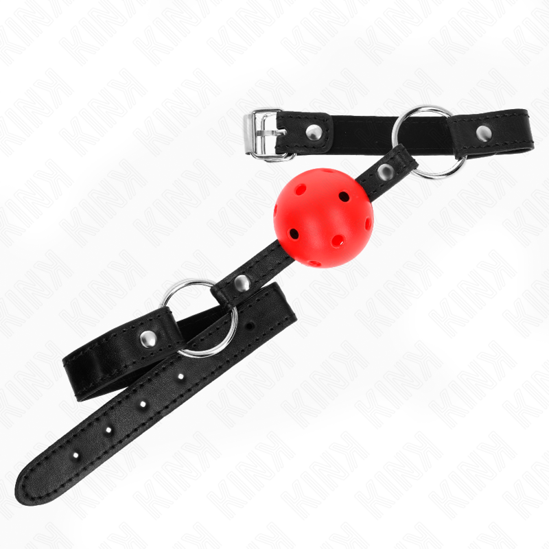 KINK - HOLLOW HARD RED BALL 4.5 CM GAG MODEL 1 63.5 X 2 CM 2 KINK - HOLLOW HARD RED BALL 4.5 CM GAG MODEL 1 63.5 X 2 CM - obrazek 2