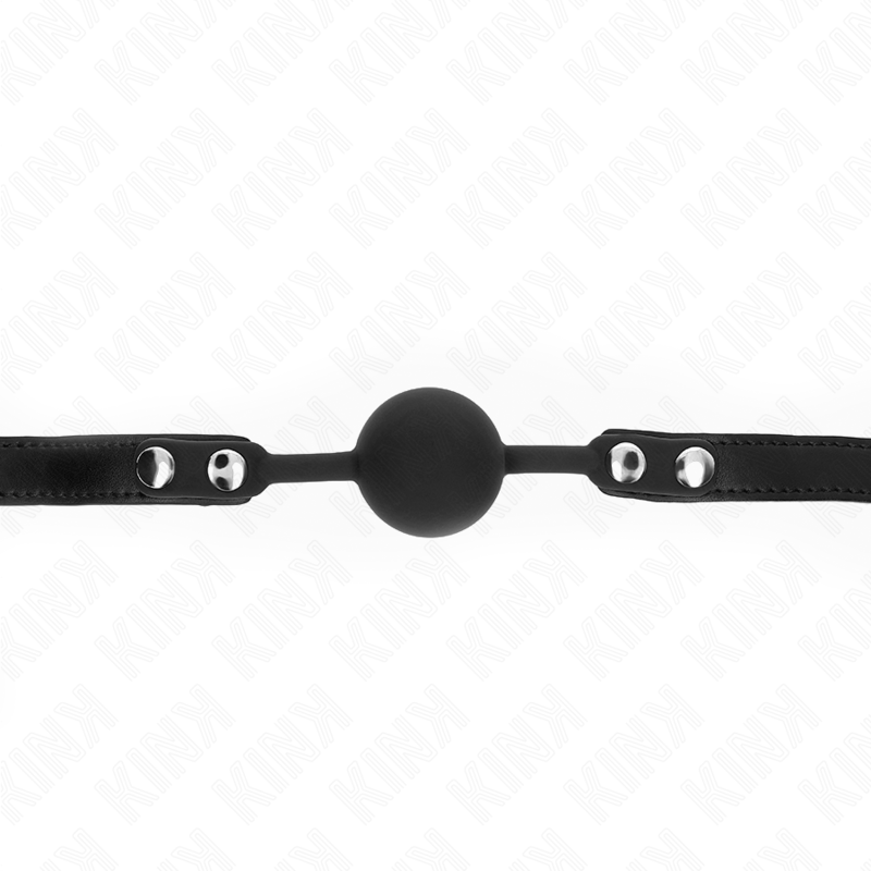 KINK - MODEL 1 SILICONE BALL 4 CM GAG WITH LOCK 60 x 2 CM 5 KINK - MODEL 1 SILICONE BALL 4 CM GAG WITH LOCK 60 x 2 CM - obrazek 5
