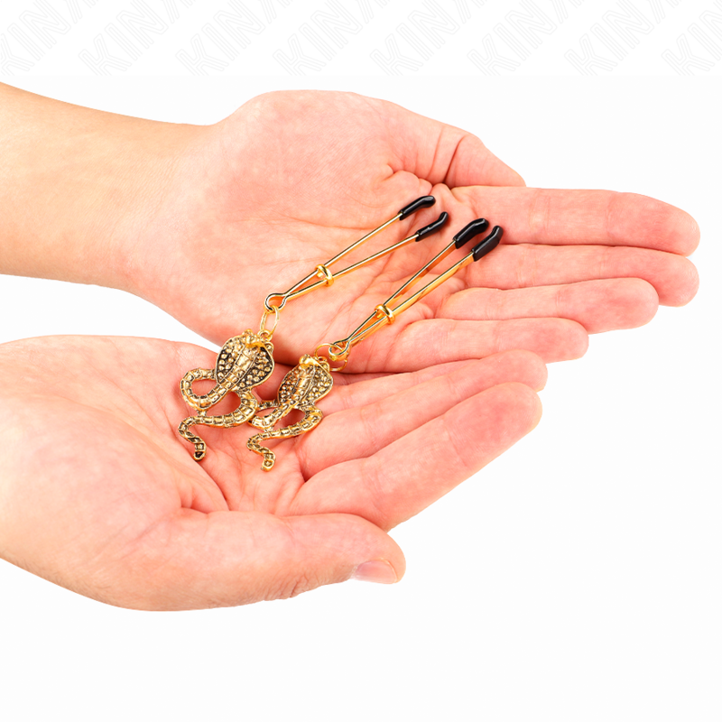 KINK - COBRA PENDANT NIPPLE CLAMPS 6 CM 3 KINK - COBRA PENDANT NIPPLE CLAMPS 6 CM - obrazek 3