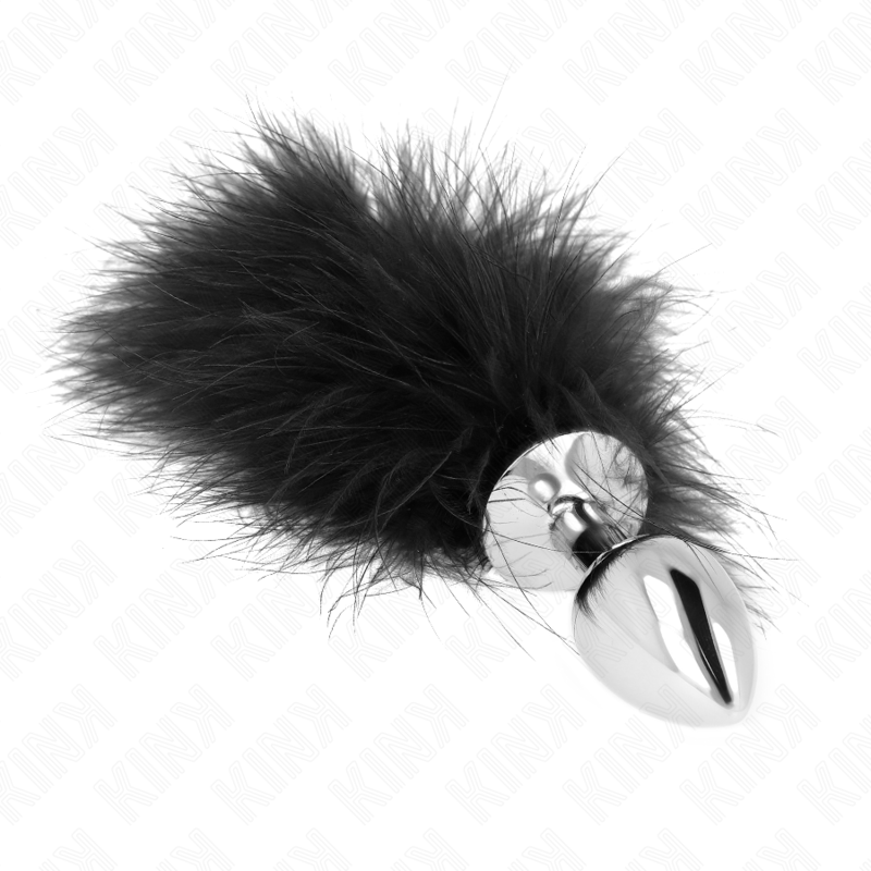 KINK - STAINLESS STEEL ANAL PLUG 11 x 7 CM WITH FEATHER 11 CM 2 KINK - STAINLESS STEEL ANAL PLUG 11 x 7 CM WITH FEATHER 11 CM - obrazek 2