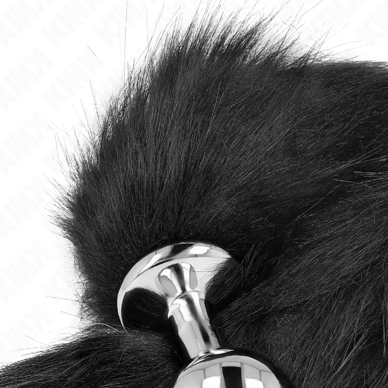 KINK - ANAL PLUG SIZE M 8 X 3.5 CM WITH SYNTHETIC TAIL 40 CM BLACK 4 KINK - ANAL PLUG SIZE M 8 X 3.5 CM WITH SYNTHETIC TAIL 40 CM BLACK - obrazek 4