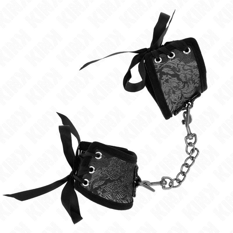 KINK - SCANDAL WRIST RESTRAINTS BLACK LACE DETAILS 24.5 CM X 6.5 CM 2 KINK - SCANDAL WRIST RESTRAINTS BLACK LACE DETAILS 24.5 CM X 6.5 CM - obrazek 2