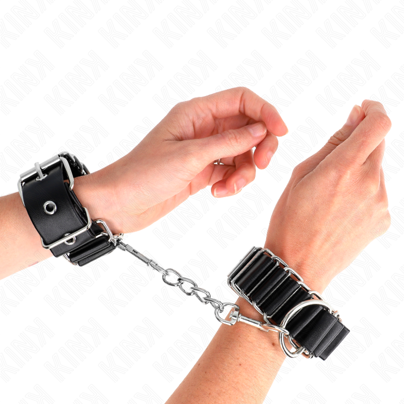 KINK - HINGE-LIKE THIN WRIST RESTRAINTS BLACK ADJUSTRABLE 16-22 CM X 3.5 CM 4 KINK - HINGE-LIKE THIN WRIST RESTRAINTS BLACK ADJUSTRABLE 16-22 CM X 3.5 CM - obrazek 4
