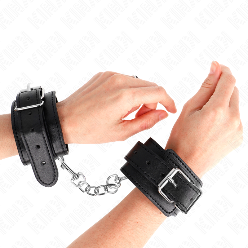 KINK - THIN WRIST RESTRAINTS BLACK ADJUSTABLE 21-33 CM 4 KINK - THIN WRIST RESTRAINTS BLACK ADJUSTABLE 21-33 CM - obrazek 4