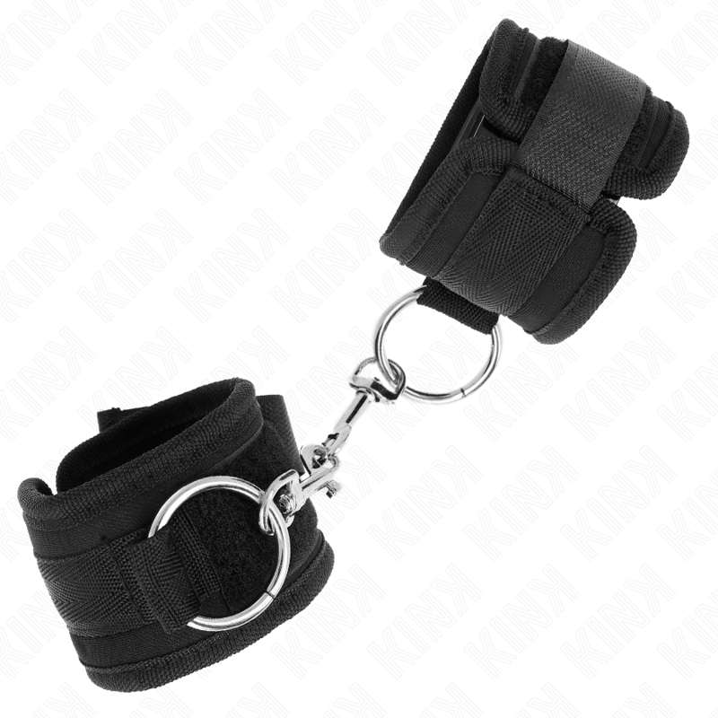 KINK - WRIST RESTRAINTS BLACK ADJUSTABLE 18-35 CM X 6 CM 2 KINK - WRIST RESTRAINTS BLACK ADJUSTABLE 18-35 CM X 6 CM - obrazek 2