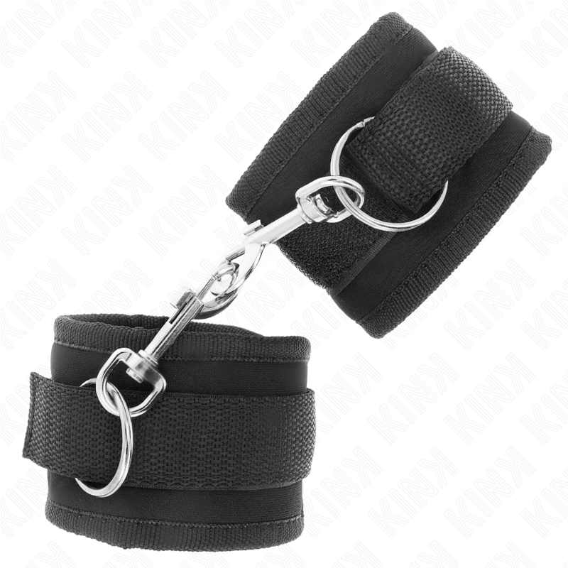 KINK - NYLON BIND HOOKLOOP WRIST RESTRAINTS BLACK MODEL 2 ADJUSTABLE 18-35 CM X 6 CM 2 KINK - NYLON BIND HOOKLOOP WRIST RESTRAINTS BLACK MODEL 2 ADJUSTABLE 18-35 CM X 6 CM - obrazek 2