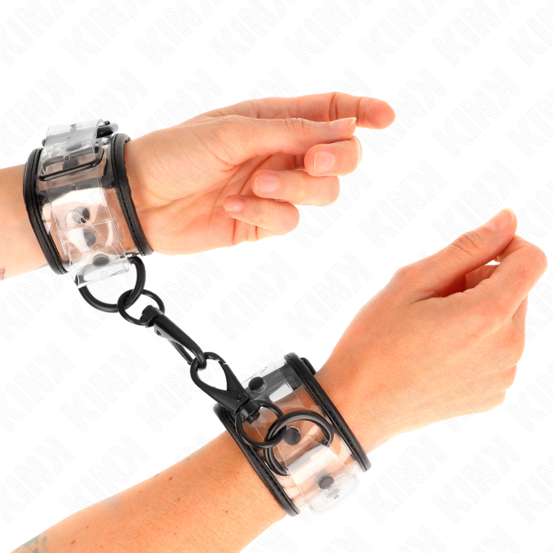 KINK - CLEAR WRIST CUFFS ADJUSTABLE 18-30 CM X 5.5 CM 4 KINK - CLEAR WRIST CUFFS ADJUSTABLE 18-30 CM X 5.5 CM - obrazek 4