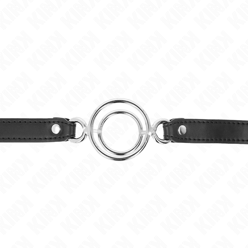 KINK - GAG WITH MULTIPLE O-RINGS 5 CM BLACK 63 X 2.5 CM 3 KINK - GAG WITH MULTIPLE O-RINGS 5 CM BLACK 63 X 2.5 CM - obrazek 3