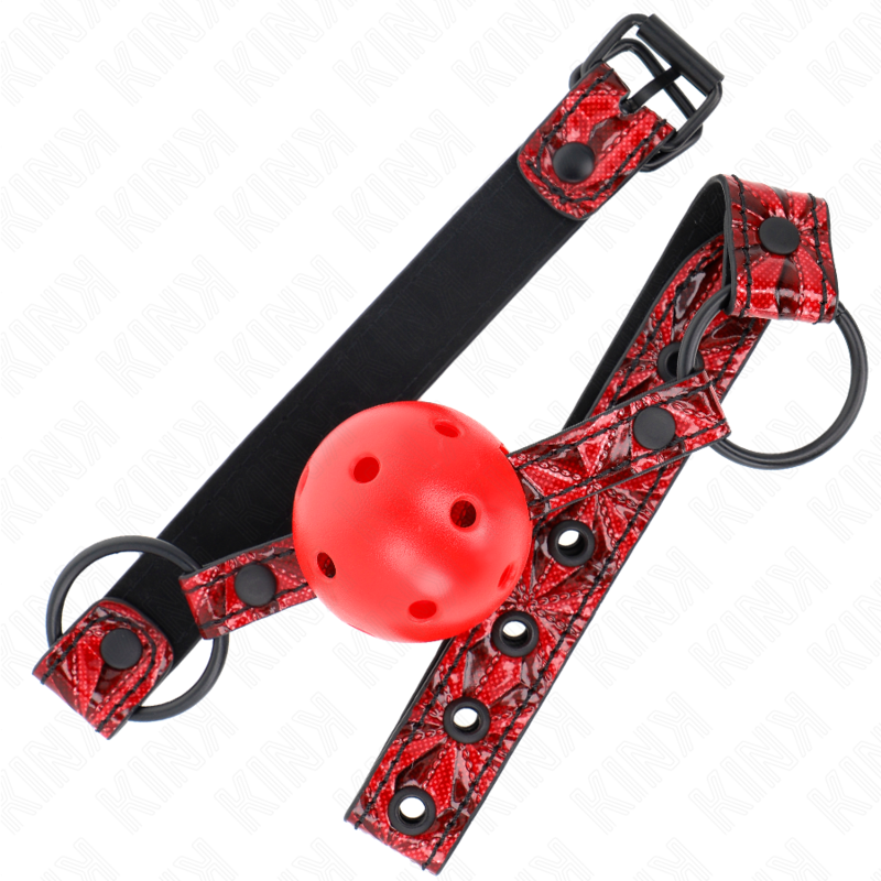 KINK - DIAMOND PATTERN BALL 4.5 CM GAG MODEL 1 64.5 CM ADJUSTABLE 42-60 CM 2 KINK - DIAMOND PATTERN BALL 4.5 CM GAG MODEL 1 64.5 CM ADJUSTABLE 42-60 CM - obrazek 2