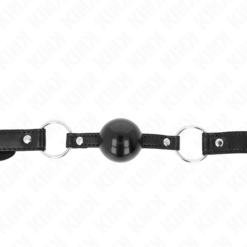 KINK - BLACK TPE BALL 4 CM GAG 60 x 2 CM 3 KINK - BLACK TPE BALL 4 CM GAG 60 x 2 CM - obrazek 3