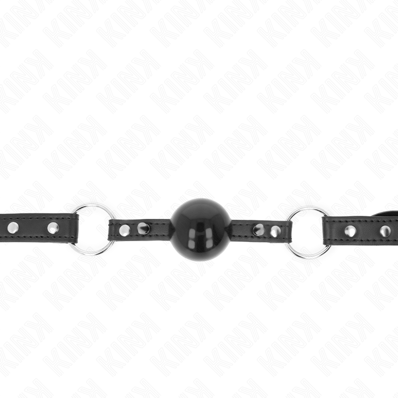 KINK - BALL 4 CM GAG WITH TIP RIVET AND SNAP LOCK 65 x 2 CM 3 KINK - BALL 4 CM GAG WITH TIP RIVET AND SNAP LOCK 65 x 2 CM - obrazek 3