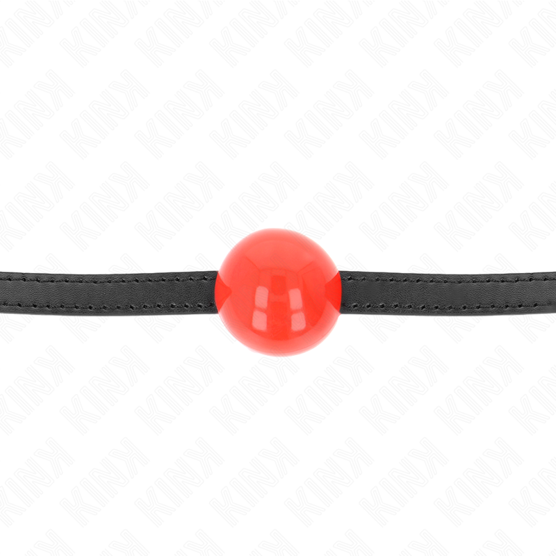 KINK - RED SINGLE SOLID BALL 4 CM GAG 65 x 1.5 CM 3 KINK - RED SINGLE SOLID BALL 4 CM GAG 65 x 1.5 CM - obrazek 3