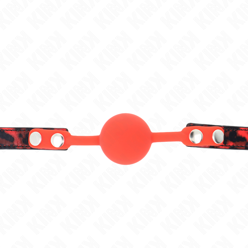 KINK - MODEL 2 SILICONE BALL 4 CM GAG WITH LOCK 60 x 2 CM 3 KINK - MODEL 2 SILICONE BALL 4 CM GAG WITH LOCK 60 x 2 CM - obrazek 3