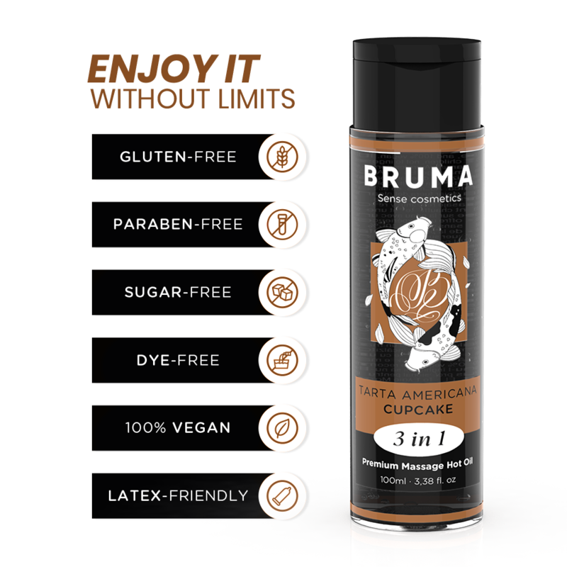 BRUMA - PREMIUM MASSAGE HOT OIL CUPCAKE 3 IN 1 - 100 ML 3 BRUMA - PREMIUM MASSAGE HOT OIL CUPCAKE 3 IN 1 - 100 ML - obrazek 3