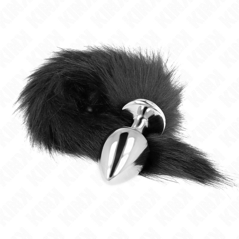 KINK - ANAL PLUG SIZE L 10 X 4 CM WITH SYNTHETIC TAIL 40 CM BLACK 3 KINK - ANAL PLUG SIZE L 10 X 4 CM WITH SYNTHETIC TAIL 40 CM BLACK - obrazek 3