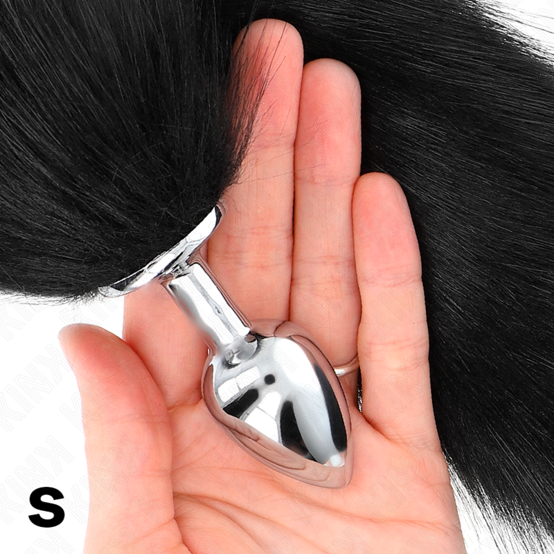 KINK - ANAL PLUG SIZE S 7 X 3 CM WITH SYNTHETIC TAIL 40 CM BLACK 3 KINK - ANAL PLUG SIZE S 7 X 3 CM WITH SYNTHETIC TAIL 40 CM BLACK - obrazek 3