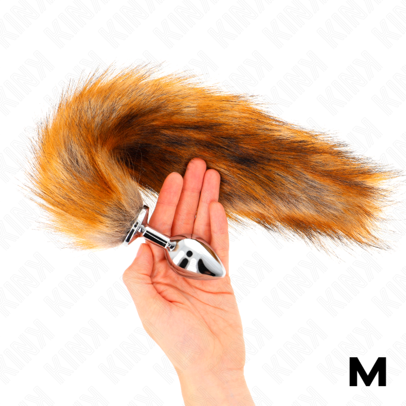 KINK - ANAL PLUG SIZE M 8 X 3.5 CM WITH SYNTHETIC TAIL 40 CM BROWN 2 KINK - ANAL PLUG SIZE M 8 X 3.5 CM WITH SYNTHETIC TAIL 40 CM BROWN - obrazek 2