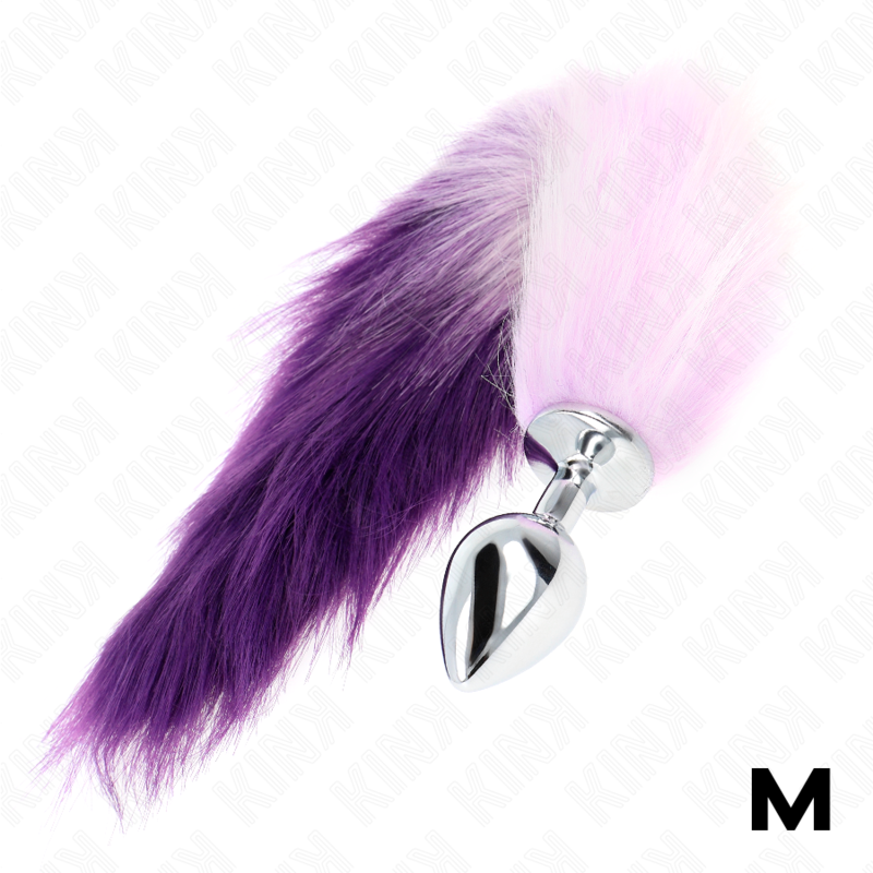 KINK - ANAL PLUG SIZE M 8 X 3.5 CM WITH SYNTHETIC TAIL 40 CM PURPLE 2 KINK - ANAL PLUG SIZE M 8 X 3.5 CM WITH SYNTHETIC TAIL 40 CM PURPLE - obrazek 2