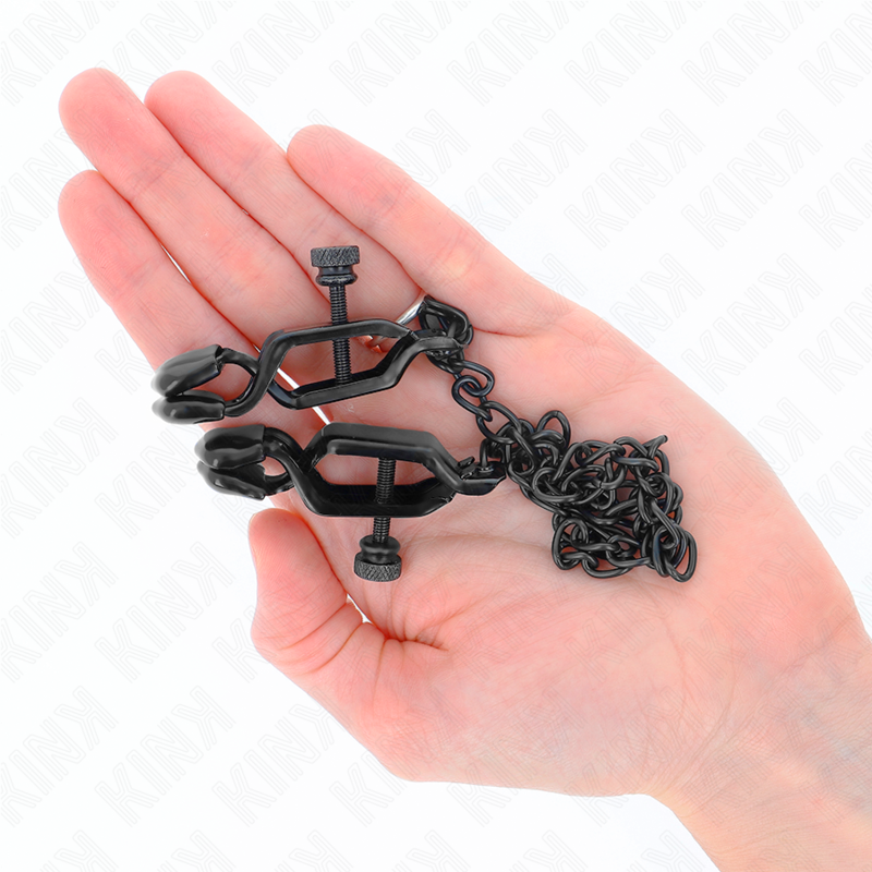 KINK - FLAT CHAIN NIPPLE CLAMPS BLACK 30 CM 4 KINK - FLAT CHAIN NIPPLE CLAMPS BLACK 30 CM - obrazek 4