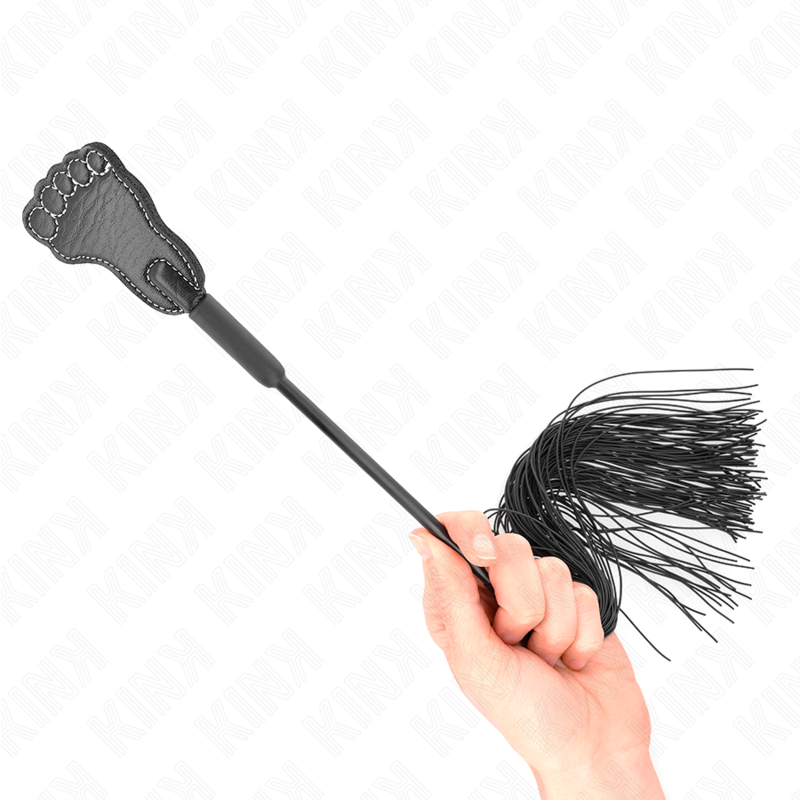 KINK - FOOT SHAPED PADDLE WITH TASSEL WHIP 31 CM 4 KINK - FOOT SHAPED PADDLE WITH TASSEL WHIP 31 CM - obrazek 4