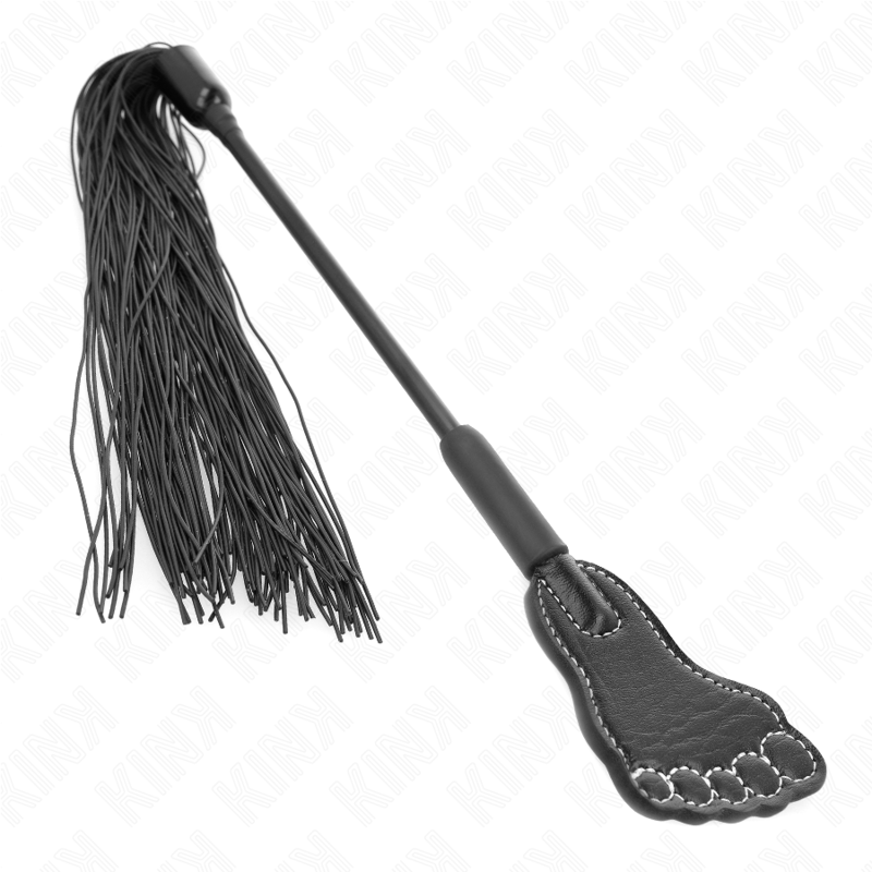 KINK - FOOT SHAPED PADDLE WITH TASSEL WHIP 31 CM 2 KINK - FOOT SHAPED PADDLE WITH TASSEL WHIP 31 CM - obrazek 2