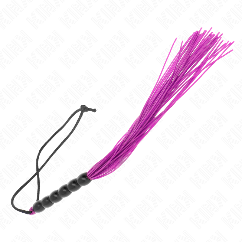 KINK - MINI SILICONE WHIP WITH 6 PURPLE BEADS 26 CM 5 KINK - MINI SILICONE WHIP WITH 6 PURPLE BEADS 26 CM - obrazek 5