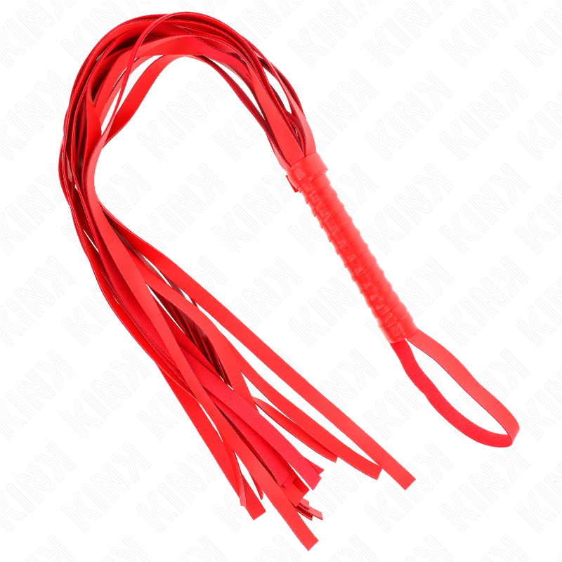 KINK - RED SHORT HANDLE LONG TAIL WHIP 70 CM 2 KINK - RED SHORT HANDLE LONG TAIL WHIP 70 CM - obrazek 2