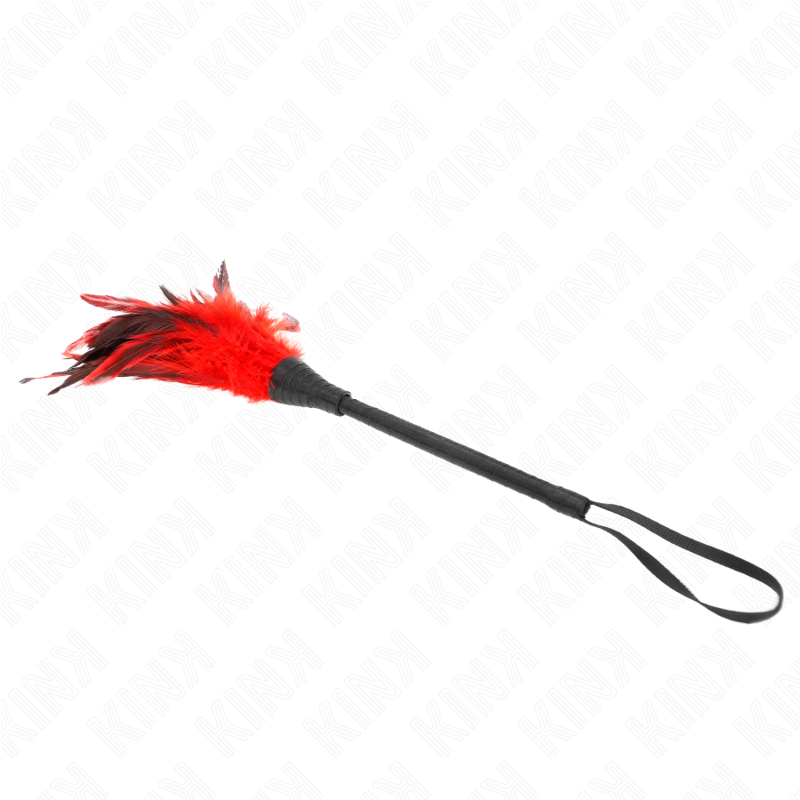 KINK - RED MAIDS HORN SHAPED TICKLE CHICKEN FEATHERS 36 CM 3 KINK - RED MAIDS HORN SHAPED TICKLE CHICKEN FEATHERS 36 CM - obrazek 3