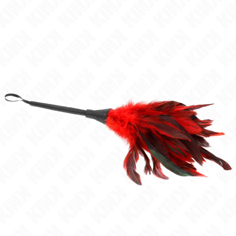 KINK - RED MAIDS HORN SHAPED TICKLE CHICKEN FEATHERS 36 CM 4 KINK - RED MAIDS HORN SHAPED TICKLE CHICKEN FEATHERS 36 CM - obrazek 4