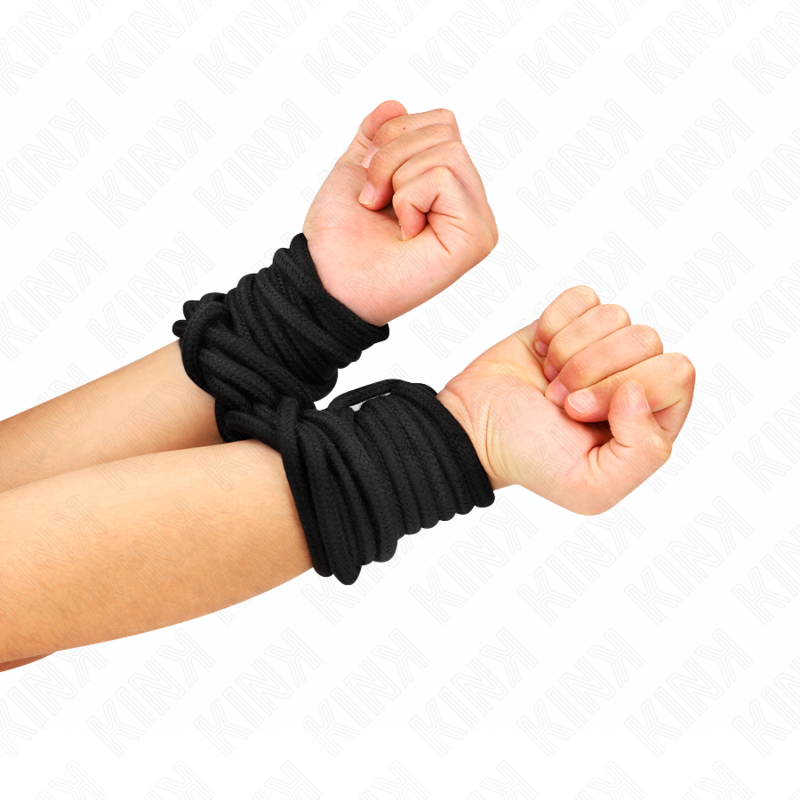 KINK - COTTON ROPE 20 METER BLACK 4 KINK - COTTON ROPE 20 METER BLACK - obrazek 4