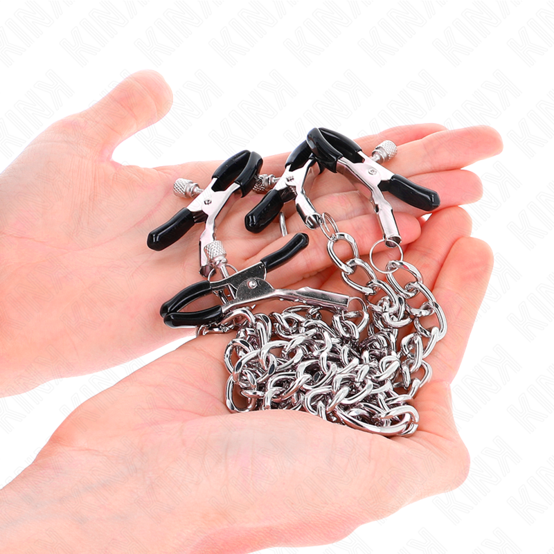 KINK - 4 CHAIN NIPPLE CLAMPS 32 CM WITH LITTLE CHAINS 14 CM 2 KINK - 4 CHAIN NIPPLE CLAMPS 32 CM WITH LITTLE CHAINS 14 CM - obrazek 2