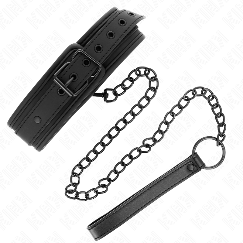 KINK - NEOPRENE BONDAGE COLLAR MODEL 1 WITH BELT 78 CM ADJUSTABLE 37.5 X 49.5 CM 5 KINK - NEOPRENE BONDAGE COLLAR MODEL 1 WITH BELT 78 CM ADJUSTABLE 37.5 X 49.5 CM - obrazek 5