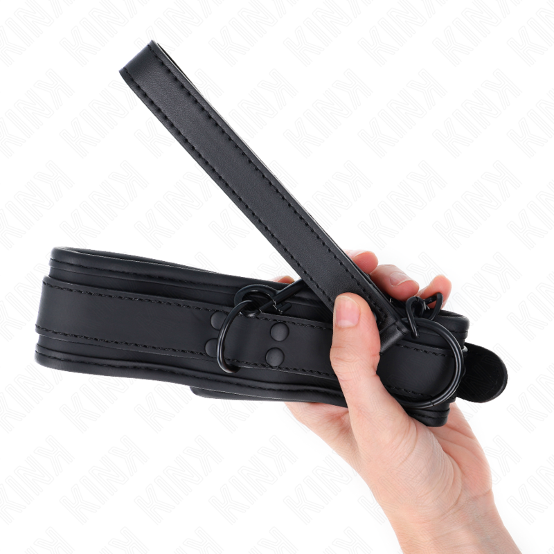 KINK - NEOPRENE BONDAGE COLLAR MODEL 1 WITH BELT 78 CM ADJUSTABLE 37.5 X 49.5 CM 4 KINK - NEOPRENE BONDAGE COLLAR MODEL 1 WITH BELT 78 CM ADJUSTABLE 37.5 X 49.5 CM - obrazek 4