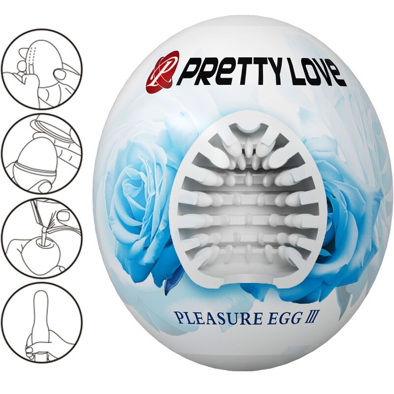 PRETTY LOVE - MALE MASTURBATOR EGG WHITE 2 PRETTY LOVE - MALE MASTURBATOR EGG WHITE - obrazek 2