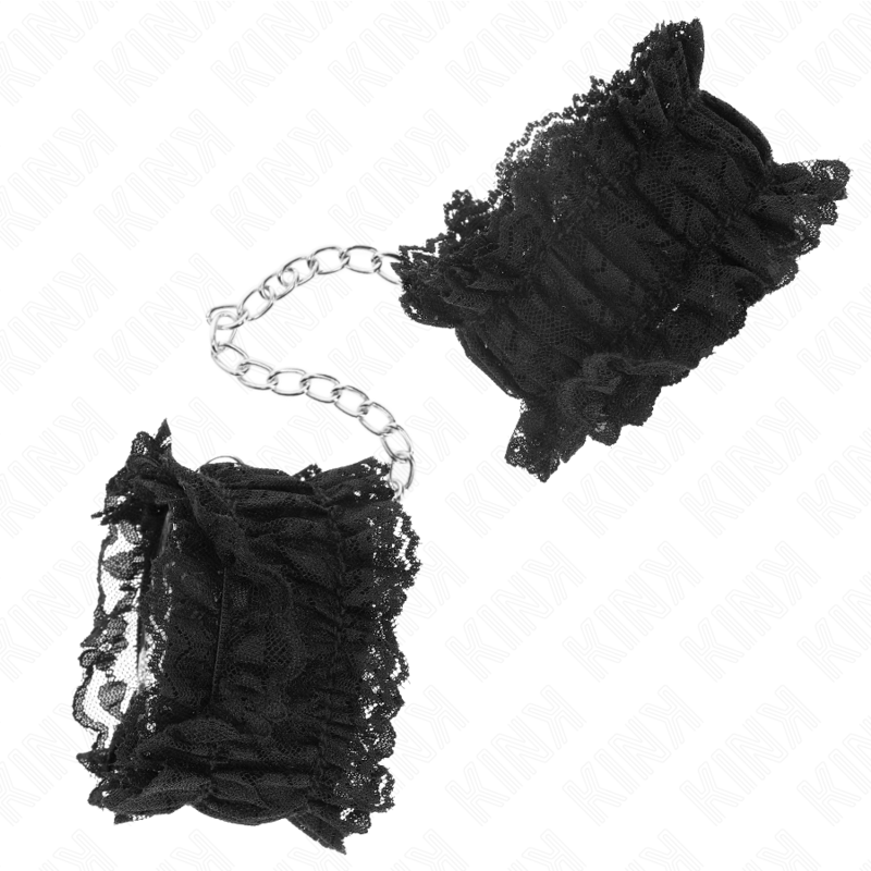 KINK - LACE ELASTIC WRIST RESTRAINTS NEGRO 3 KINK - LACE ELASTIC WRIST RESTRAINTS NEGRO - obrazek 3