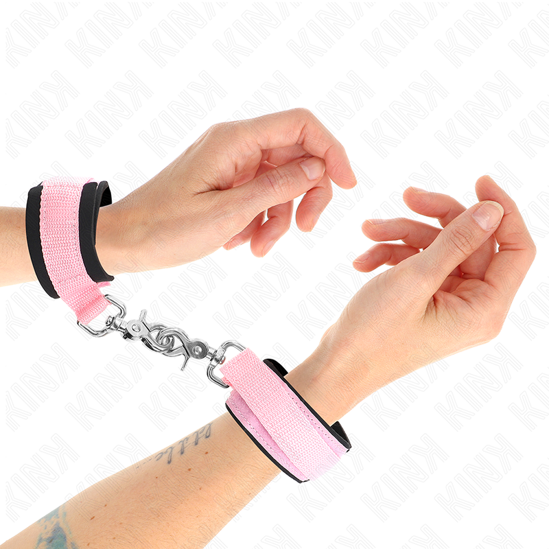 KINK - ADJUSTABLE NEOPRENE WRIST RESTRAINTS PINK ADJUSTABLE 22-34 CM 4 KINK - ADJUSTABLE NEOPRENE WRIST RESTRAINTS PINK ADJUSTABLE 22-34 CM - obrazek 4