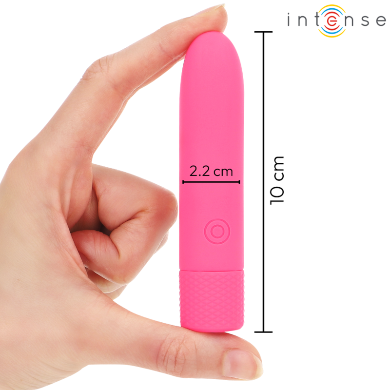 INTENSE - SYMONE USB RECHARGEABLE VIBRATING BULLET 8 VIBRATIONS PINK 10 X 2.2 CM 4 INTENSE - SYMONE USB RECHARGEABLE VIBRATING BULLET 8 VIBRATIONS PINK 10 X 2.2 CM - obrazek 4