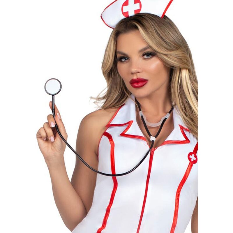 LEG AVENUE - HEAD NURSE COSTUME WHITE M/L 5 LEG AVENUE - HEAD NURSE COSTUME WHITE M/L - obrazek 5