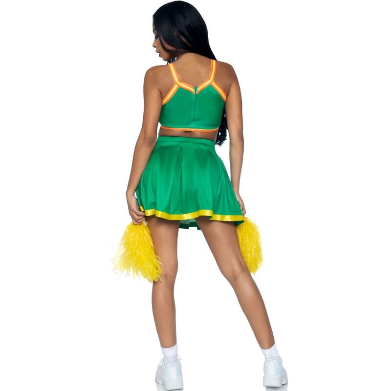 LEG AVENUE - COSTUME CHEERLEADER GREEN M/L 2 LEG AVENUE - COSTUME CHEERLEADER GREEN M/L - obrazek 2