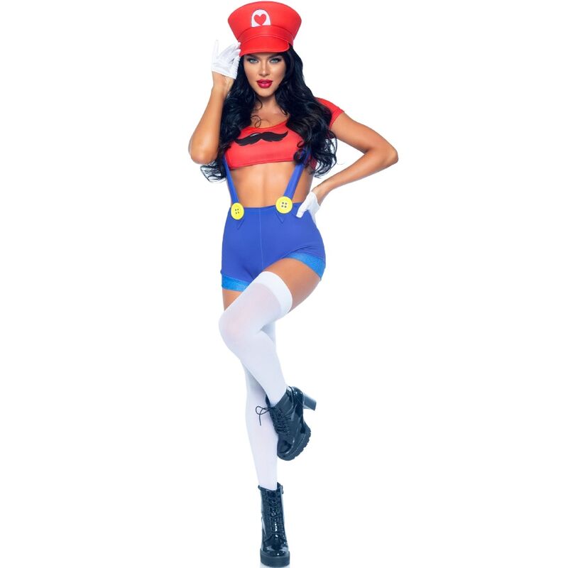 LEG AVENUE - SEXY COSTUME MARIO BROS RED/BLUE S 2 LEG AVENUE - SEXY COSTUME MARIO BROS RED/BLUE S - obrazek 2