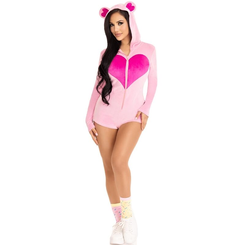 LEG AVENUE - TEDDY BEAR VELVET BODYSUIT PINK S 5 LEG AVENUE - TEDDY BEAR VELVET BODYSUIT PINK S - obrazek 5