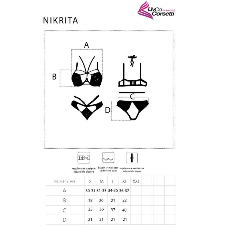 LIVCO CORSETTI FASHION - NIKRITA LC 90647 BRA + PANTIES BLACK S 4 LIVCO CORSETTI FASHION - NIKRITA LC 90647 BRA + PANTIES BLACK S - obrazek 4